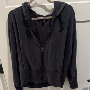 Athleta Black Zip-Up Hoodie